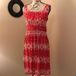 Sundress.  EUC. Red & white knit.